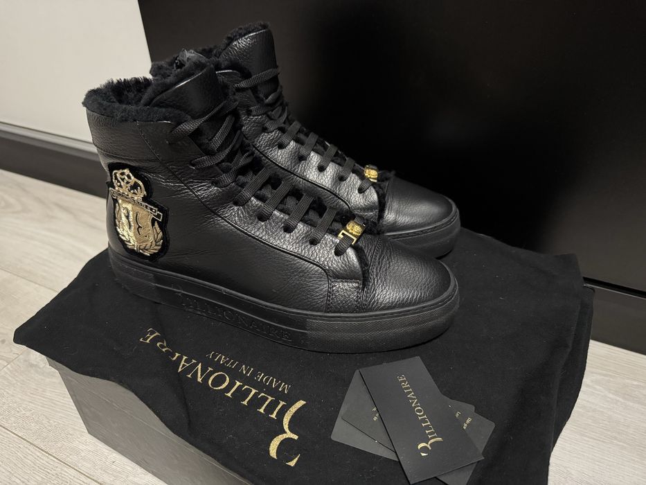 Мъжки кожени боти с вълна Billionaire