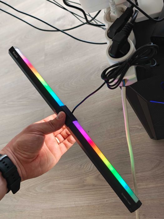 Lampa monitor LED Quntis bara luminoasa 40cm RGB gaming cu control tactil birou PC USB