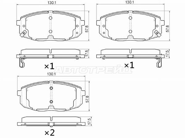 Колодки тормозные Kia Ceed