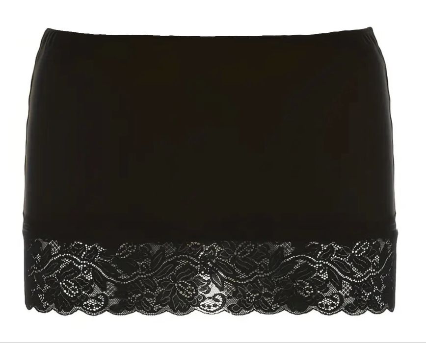 мини-юбка с кружевом