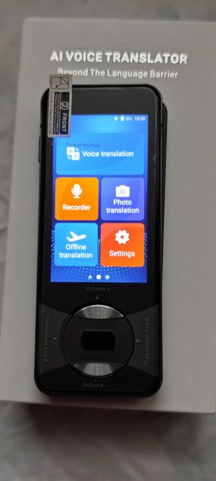 преводач AI W10, 137+ езика, 11 офлайн, 3'' сензорен екран