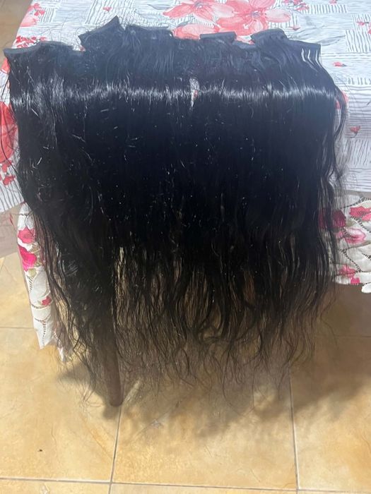 Extensii din păr natural 100% – Tape On – 70 cm – Brunet – Stare foarte bună