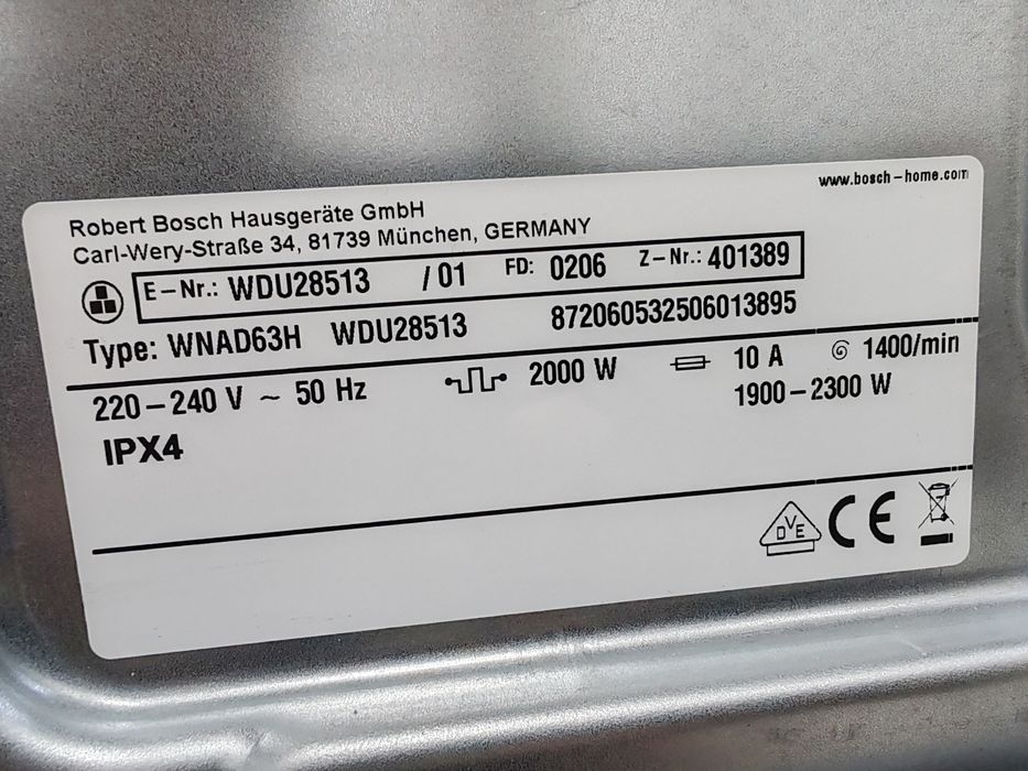 Комбинирана пералня със сушилня Бош Bosch Serie 8 Wash end Dry с WI-FI  10/6 кг с 2 години гаранция!
