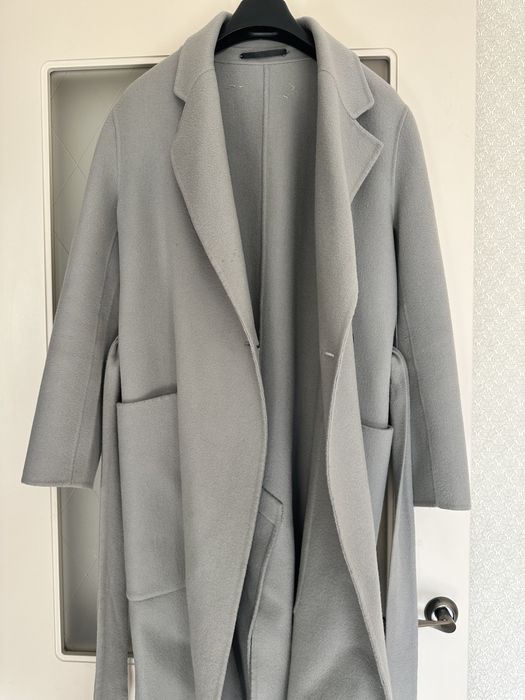 Пальто шерсть серое