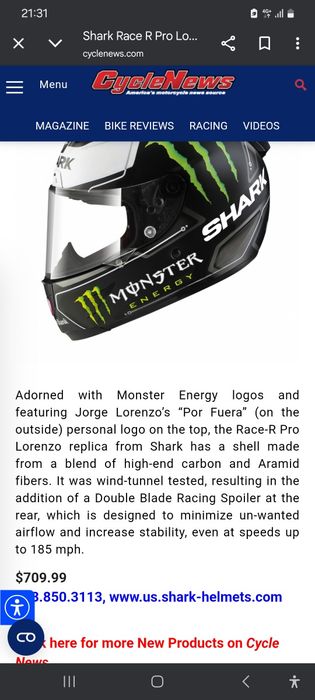 Casca Shark Racer R Pro J. Lorenzo Monster