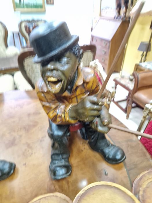 Чифт страхотни антикварни фигури статуетки музиканти