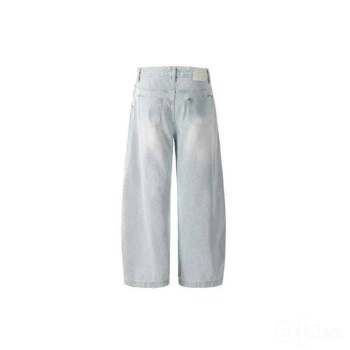Широкие Baggy Jeans Premium — Светло-голубые трендовые джинсы 2026