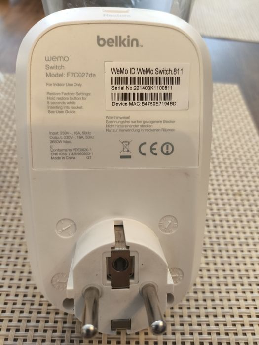 WIFI контакти belkin