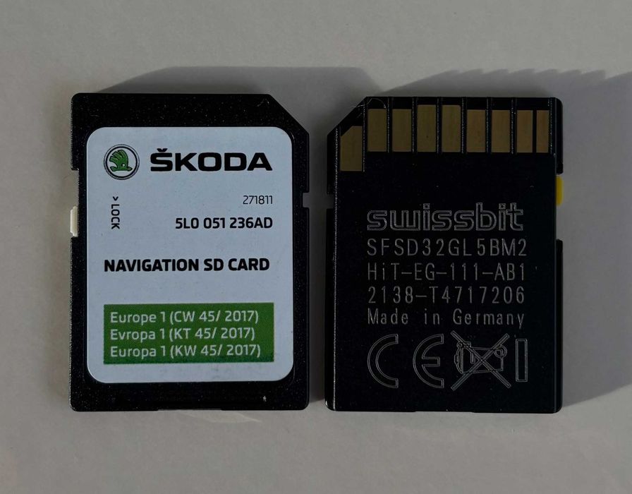 2026 Ново SKODA Amundsen AS V21 Sd Card MIB2 Навигационна сд Карта