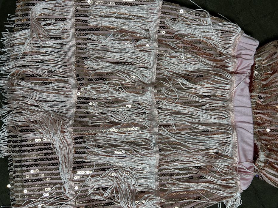 Комплект бюстие и пола пайети ресни