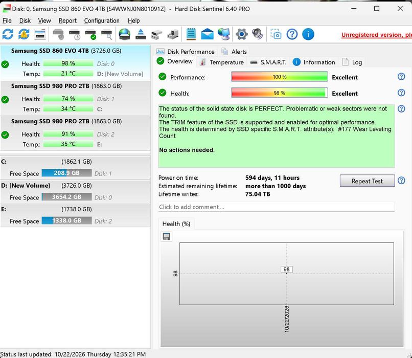 SSD Samsung Evo 860 4tb impecabil
