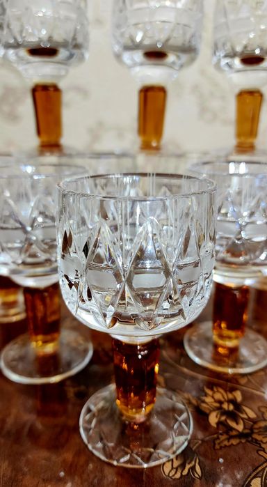 Рюмки "Олимпийские". Хрусталь.