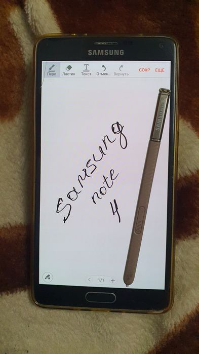 Samsung note 4 sotiladi ,kotta ekran,ruchkasi bor ,4g+