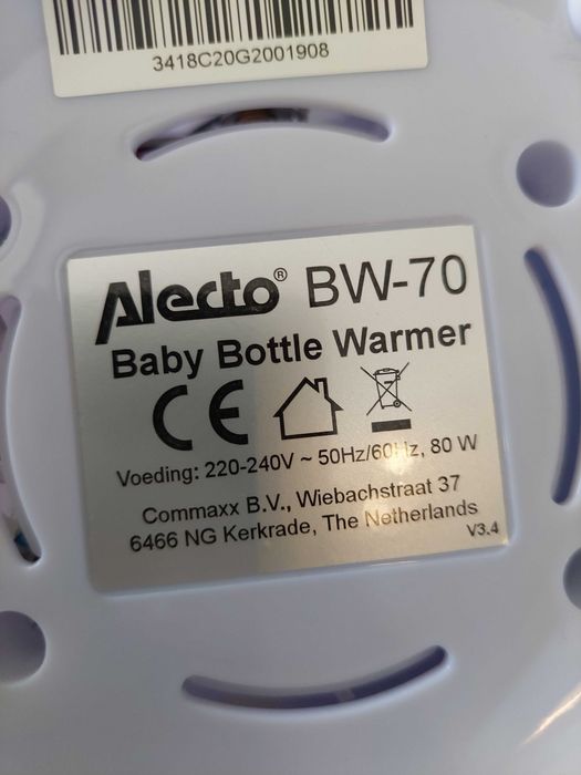 Alecto Подгревател за бебешки шишета White BW-70