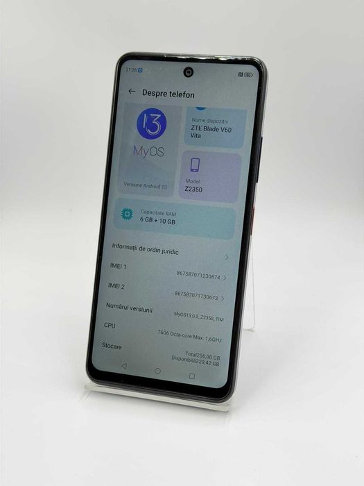 Amanet Lucky Gold VITAN / ZTE Blade V60 / 256 GB 6 GB RAM / Factura / Garantie #55861