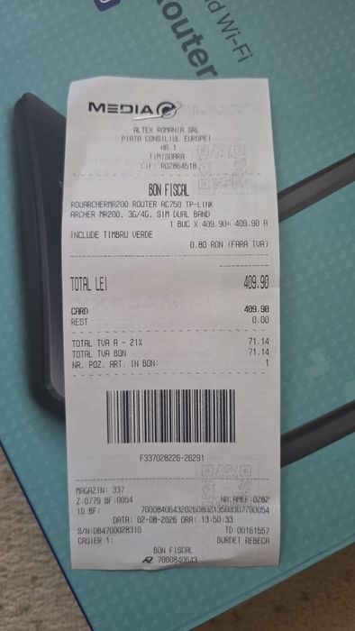 Router SIM TP-Link Archer MR200