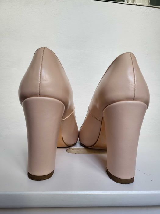 Pantofi eleganti office Dolly Shoes - BOX pudra - marime 38