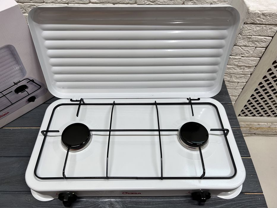 Настольная газ плита с крышкой