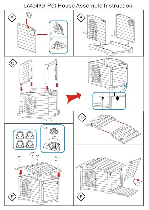 Кучешка къща за големи кучета, развъдник за кучета, закрито и открито