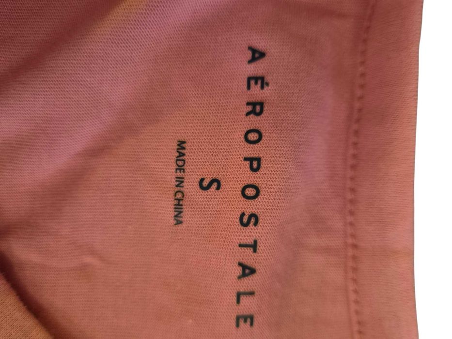 Розова тениска Aeropostale AERO, S, 100% памук