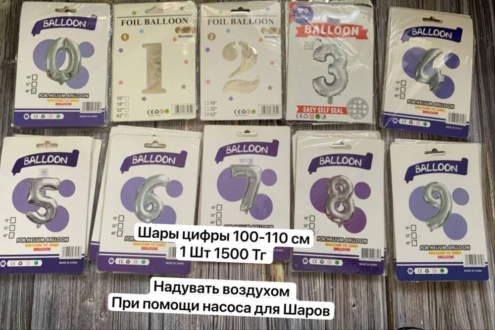 Фольгированные шары цифры
