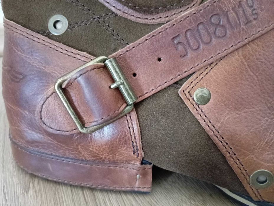 Боти от естествена кожа за моторджии, рокери ...