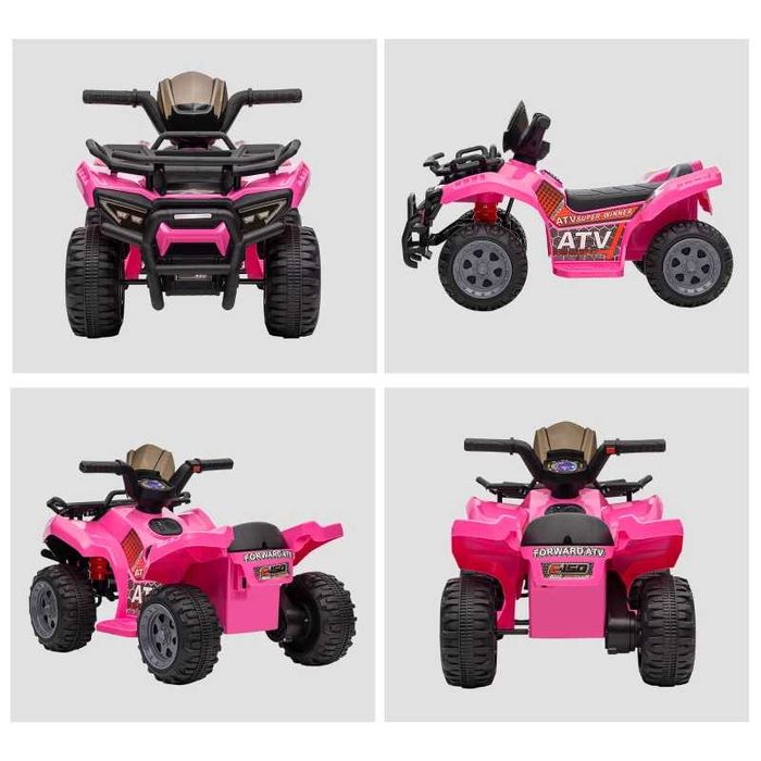 HOMCOM Детско електрическо ATV 6V с функция за движение напред, музика