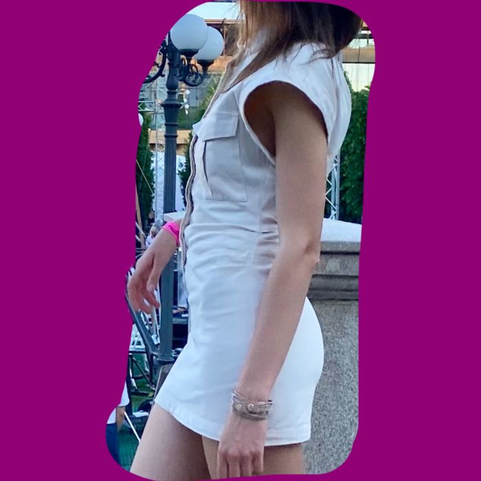 Rochie scurta crem Zara XS