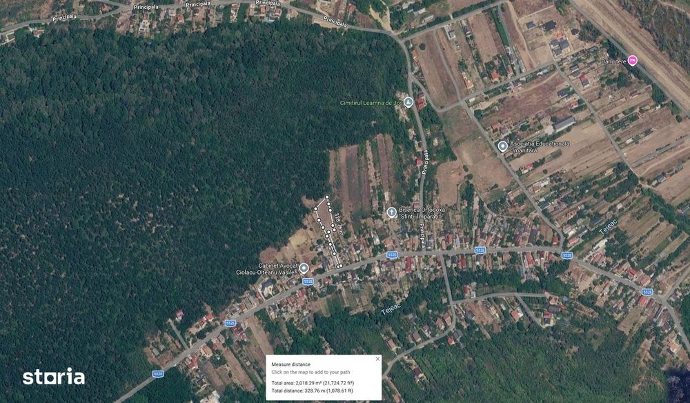 Teren intravilan de vânzare, 2000 mp, deal, padure