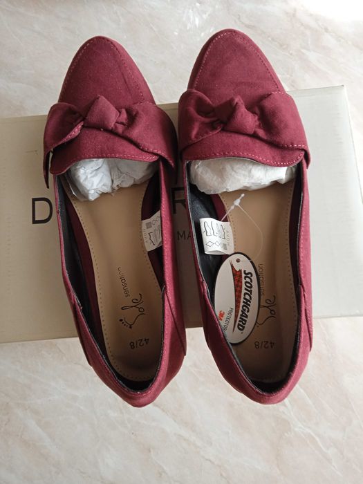 Туфли из искусственной замши.