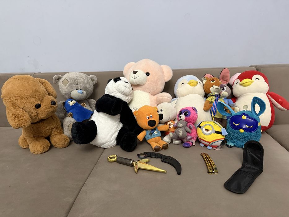 Игрушки мягкие, мешок игрушек