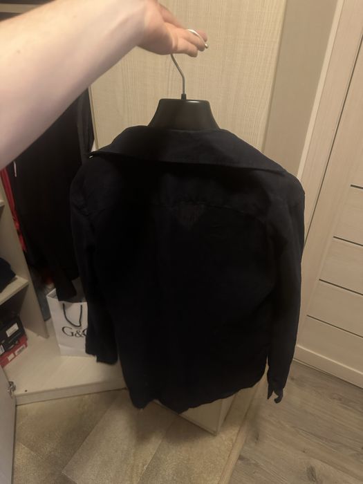 Льняная рубашка zara мужская