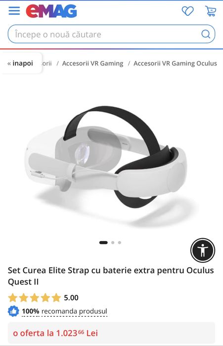 Ochelar VR Oculus Quest 2 plus baterie externa
