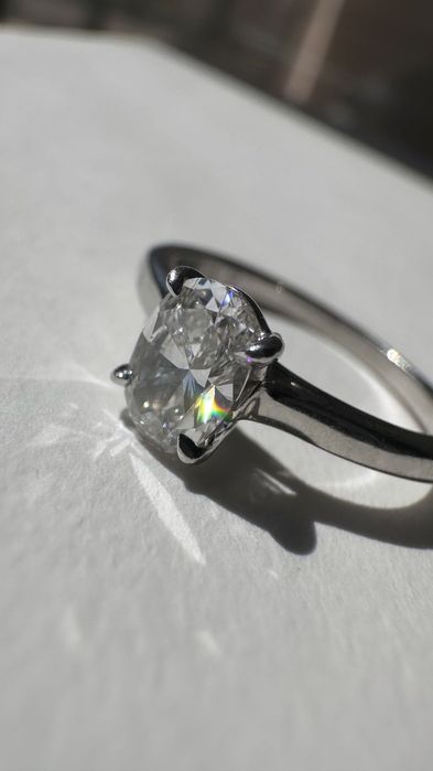 Оригинален пръстен Tiffany & Co. – платина (Pt950) с диамант 0.53 ct
