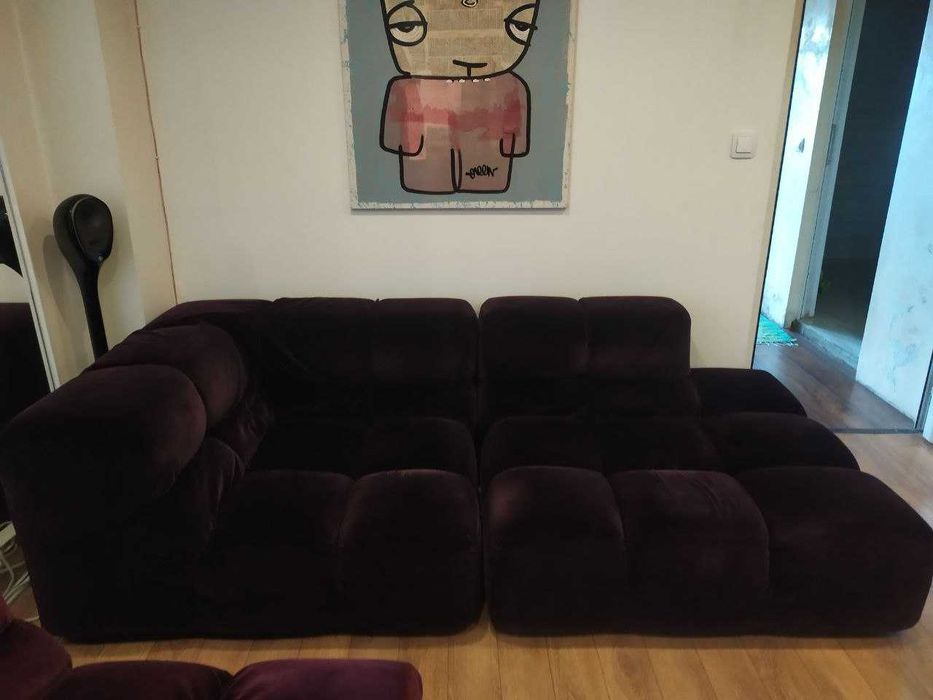 Дизайнерски Канапета B&B Italia в лилаво кадифе! ОРИГИНАЛНИ!