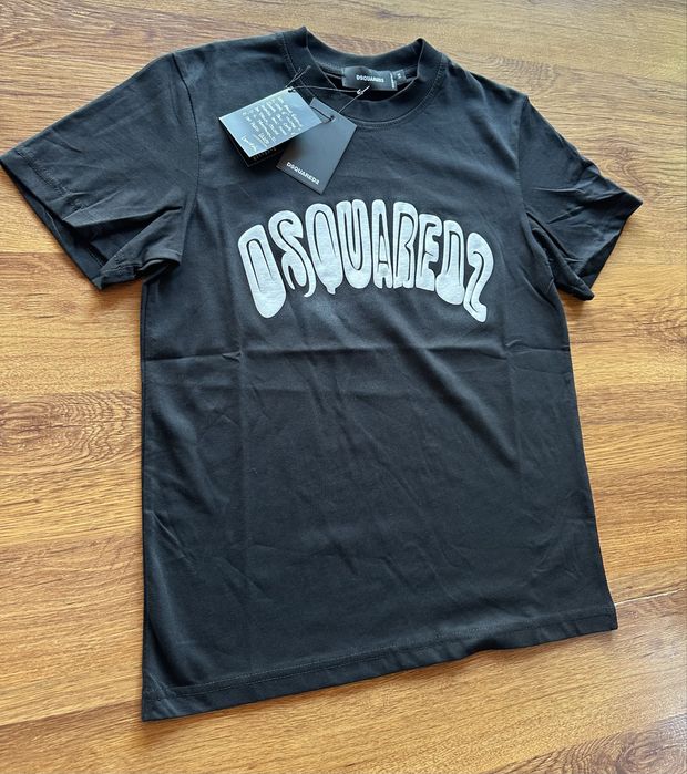 Мъжка,памучна,черна тениска Dsquared