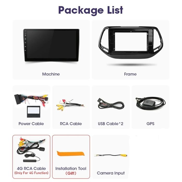 Navigatie android Jeep Compas GPS Waze YouTube Carplay BT