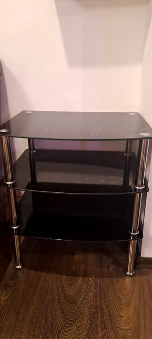 Masa de sticla neagra