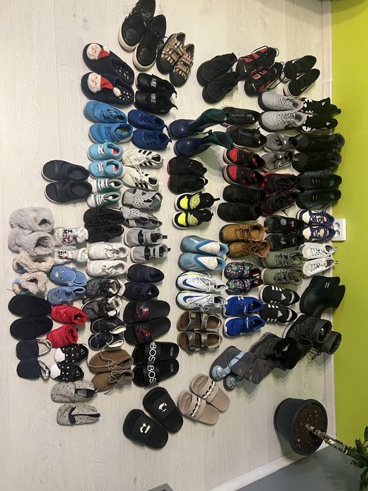 61 perechi de încāltāminte bāieti (18 -37,5 cm)| Nike, Jordan, Adidas, Vans, Burberry, Off-White, Moon Boot