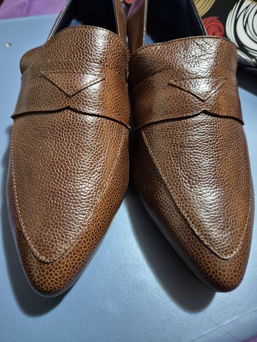 Pantofi dama, PERLATO, marime 42, piele naturala, maro, noi