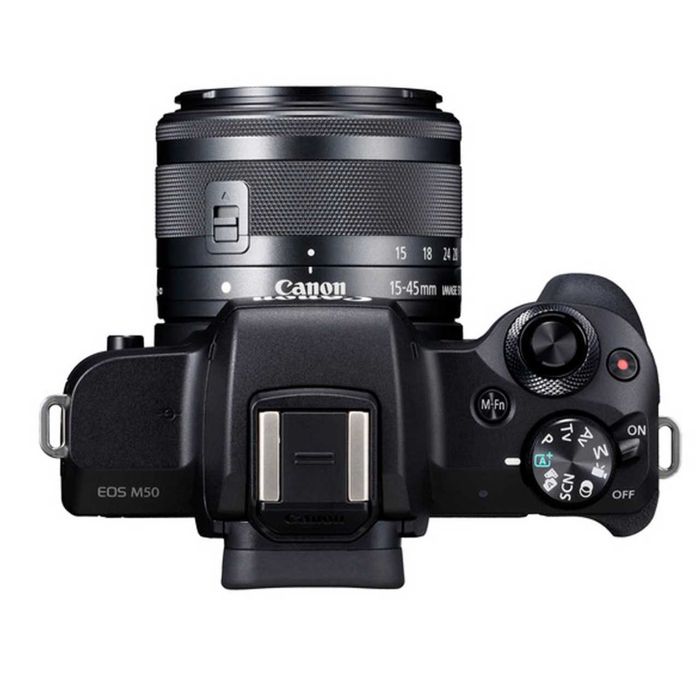 Canon EOS M50 + EF-M 15-45 .Перфектно състояние.Промо цена