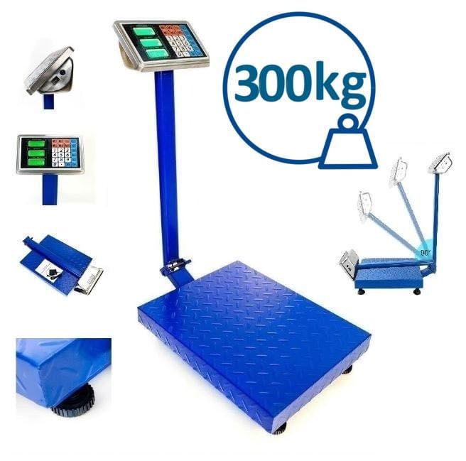 Cantar Electronic 300kg cu acumulator, braț rabatabil, platforma 40*50