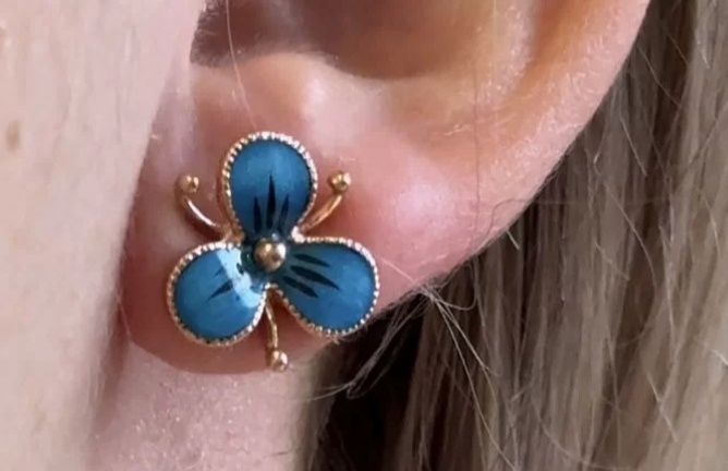 СССР,  Советские серьги  " НЕЗАБУДКИ "