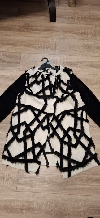 Cardigan alb negru