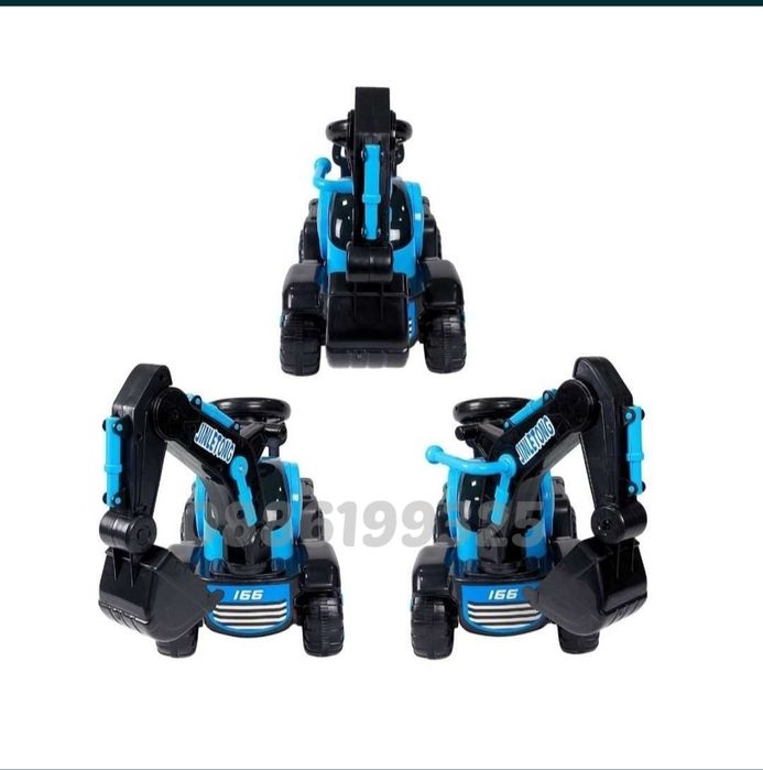 Детски Багер Кола за бутане със звук и светлини