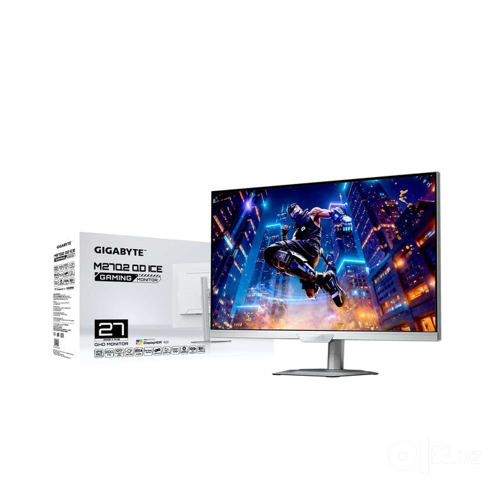 -Монитор Gigabyte - 27" M27Q2 ICE Gaming Monitor 200hz QHD (2560х 440)