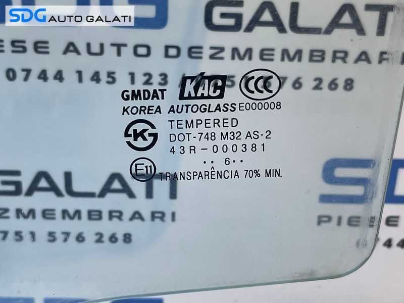 Geam Sticla Usa Portiera Stanga Spate Chevrolet Aveo Berlina Sedan 2002 - 2010