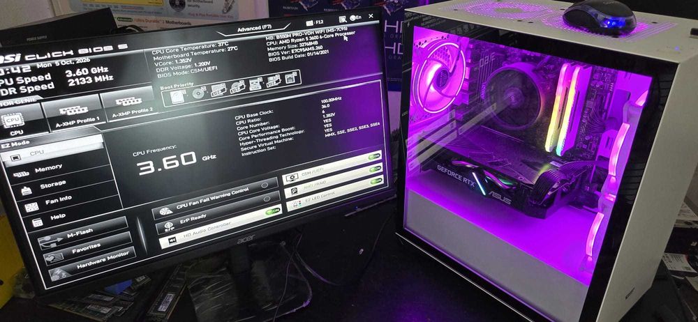 Calculator Gaming , led , ryzen , rtx . 32 gb