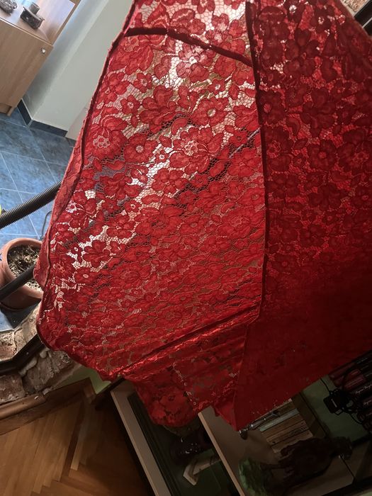 Rochie elegantă Mizar Fashion House – corai, mărimea 36 (S)