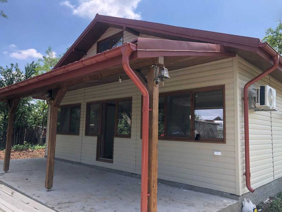 Casa modulara, garaje auto, containere din structura metalica si panou sandwich termoizolant